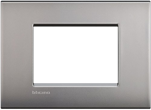 Рамка прямоугольная Legrand BTicino LivingLight 3 мод Матовый никель  картинка